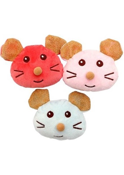 Peluş Fare Kafası Kedi Oyuncağı 7 cm