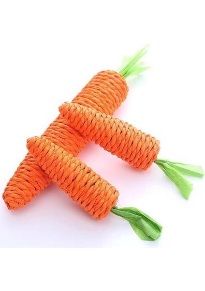 Ip Örgülü Havuç Kedi Oyuncağı 12 cm