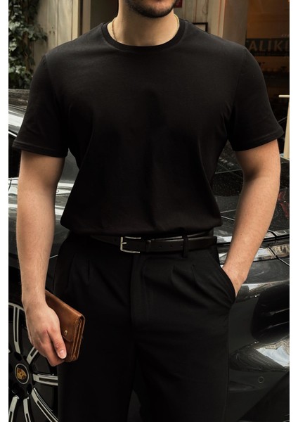 Erkek Regular Fit Yüksek Kalite %100 Pamuk Basic Tişört 24/1