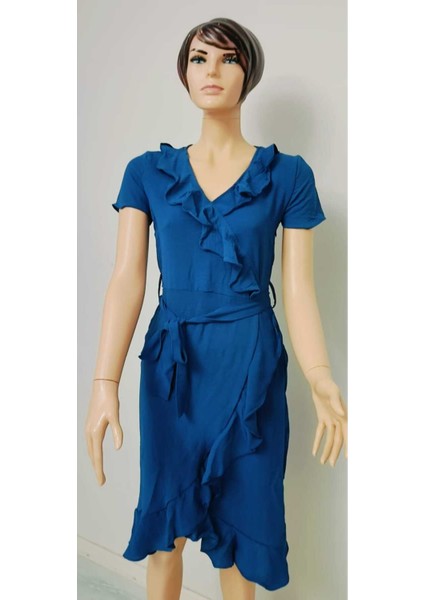 Siyah Fırfırlı Elbise