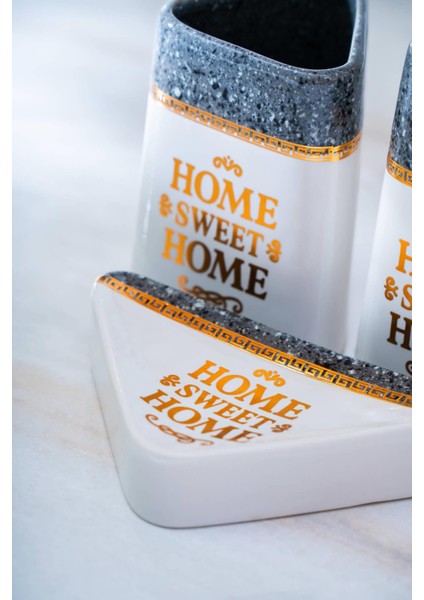 Jardin 3'lü Banyo Seti - Koyu Gri fırsatları