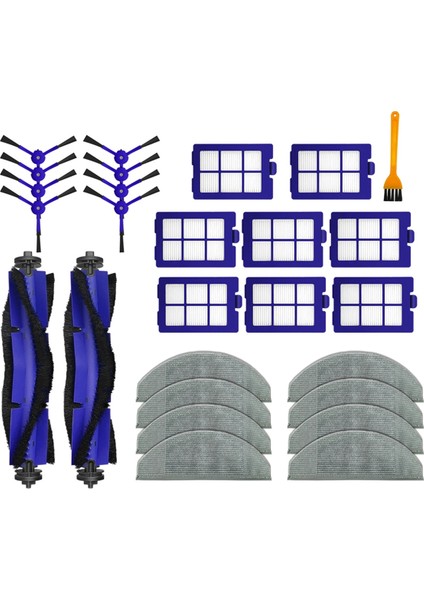 Eufy Robovac X8 Hybrid Kit Yedek Parçalar Aksesuarlar Ana Yan Fırça Hepa Filtre Paspas Bezleri Silme Bezi (Yurt Dışından)