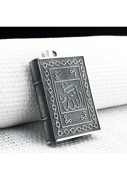 Allah Muhammed Yazılı 925 Ayar Gümüş Muska Kabı