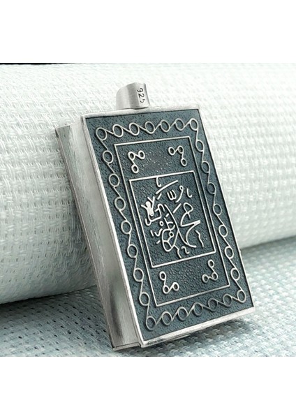 Allah Muhammed Yazılı 925 Ayar Gümüş Muska Kabı modelleri