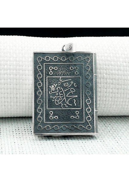 Allah Muhammed Yazılı 925 Ayar Gümüş Muska Kabı fırsatları