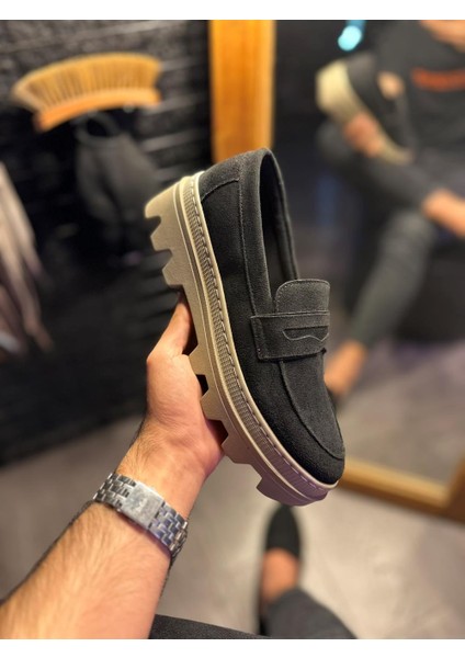 Yüksek Taban Klasik Ayakkabı 779 Siyah Süet fiyatları