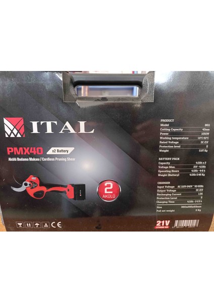 Ital PMX40 Akülü Budama Makası modelleri