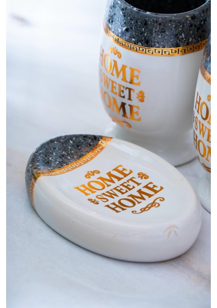 Jardin 3'lü Banyo Seti - Koyu Gri fırsatları