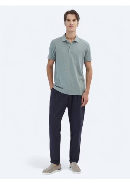 Haki Desenli Polo Yaka Pamuk Karışımlı T-Shirt fiyatları