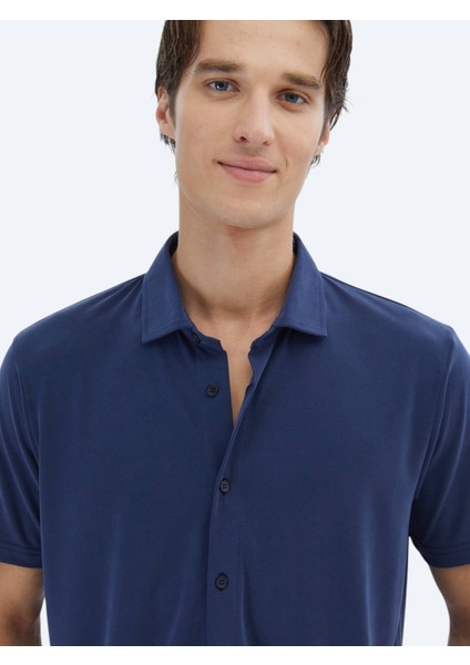 Indigo Düz Regular Fit Casual Gömlek modelleri