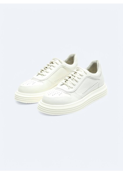 Kırık Beyaz Deri Spor Spor Ayakkabı fiyatları