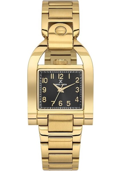 DK.1.13957-4 Kare Kadran 3 Atm Suya Dayanıklı Altın Renk Kadın Kol Saati