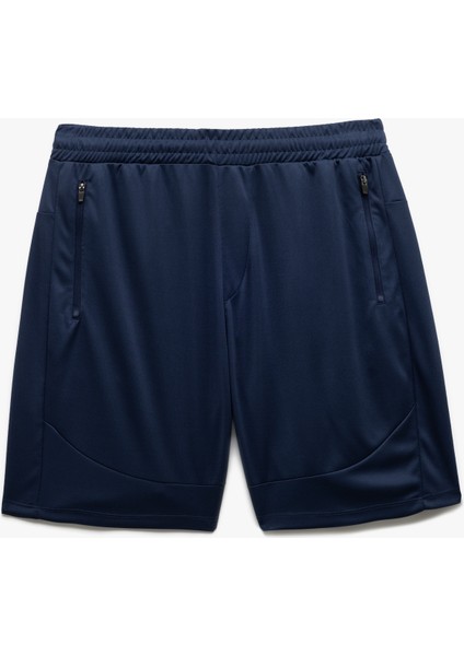 Beli Lastikli Yan Cepli Dikiş Detaylı Oversize Bermuda Spor Şort