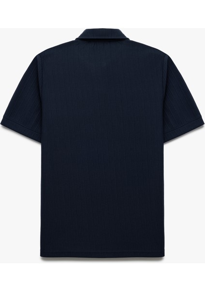 Dokulu Regular Fit Basic Kısa Kollu Polo Yaka Tişört fiyatları