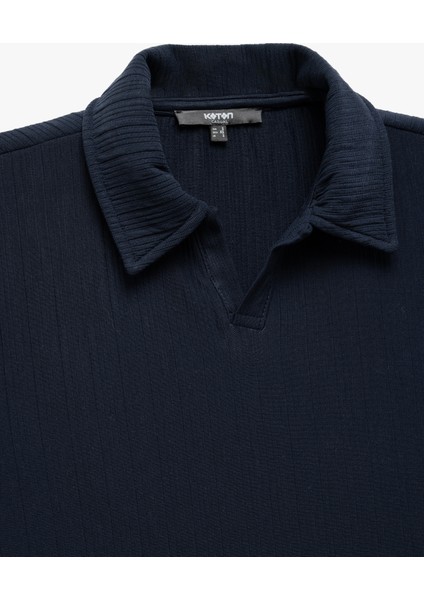 Dokulu Regular Fit Basic Kısa Kollu Polo Yaka Tişört modelleri