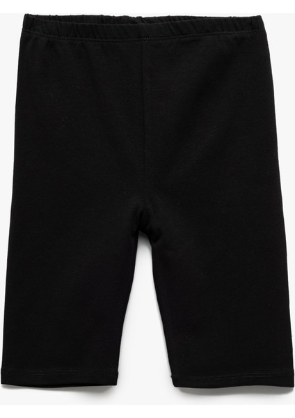 Pamuklu Beli Lastikli 2'li Basic Kısa Tayt Seti fiyatları