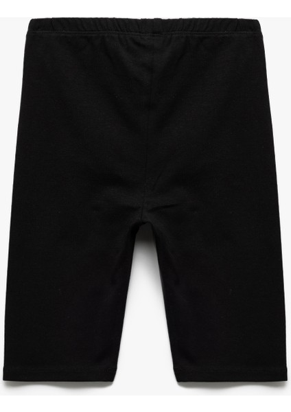 Pamuklu Beli Lastikli 2'li Basic Kısa Tayt Seti modelleri