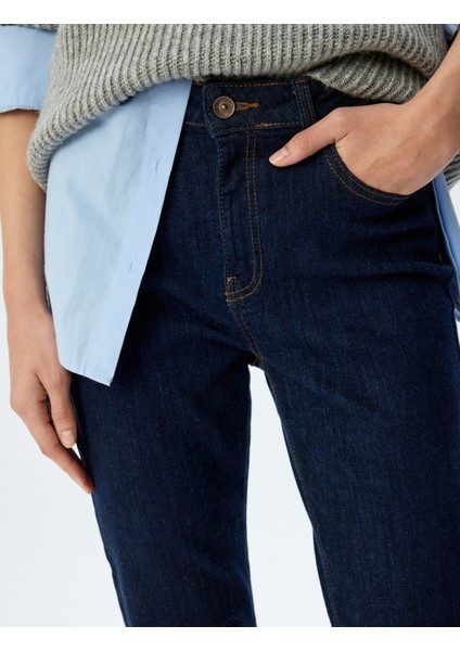 Ispanyol Paça Normal Bel Skinny Fit Düğmeli Kot Pantolon - Flare Jean indirimleri