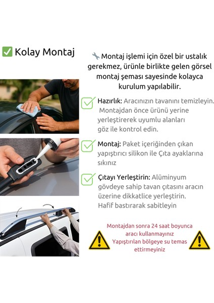 Toyota Auris Tavan Çıtası - Siyah, Solid, Fix | Hb (2006-2013)