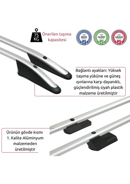 Vw Amarok Tavan Çıtası - Gri, Sport | (2010-2021)