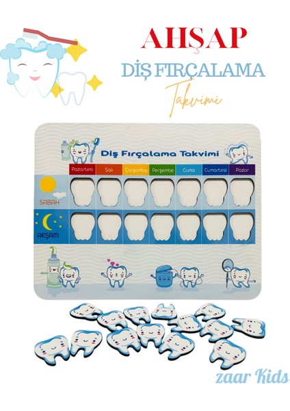 Ahşap Diş Fırçalama Takvimi