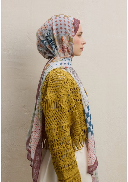 Bella Desen Ipek Krep Şal Gülkurusu fırsatları