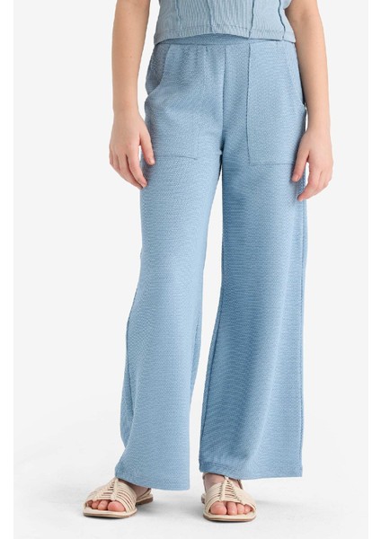 Kız Çocuk Wide Leg Geniş Bol Paça Beli Lastikli Eşofman Altı C1180A825SM