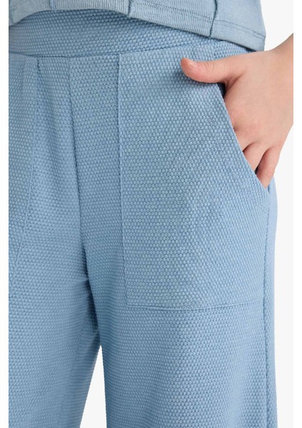 Kız Çocuk Wide Leg Geniş Bol Paça Beli Lastikli Eşofman Altı C1180A825SM