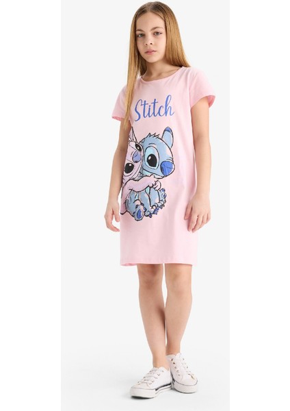 Kız Çocuk Disney Lilo & Stitch Kısa Kollu Elbise C2959A825SM