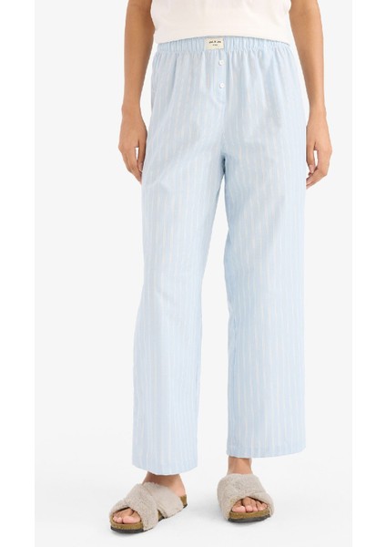 Uzun Boy Poplin Pijama Altı-Fall in Love E7653AX25SP
