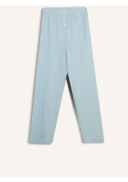 Uzun Boy Poplin Pijama Altı-Fall in Love E7653AX25SP