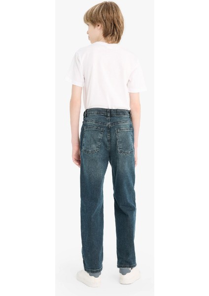 Erkek Çocuk Straight Fit Düz Paça Jean Pantolon D7087A825SP