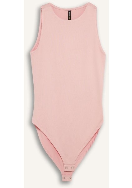Slim Fit Dar Kesim Halter Yaka Basic Düz Atlet F0357AX25SM