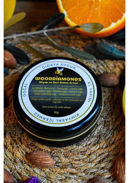 Wooddiamonds Ahşap ve Deri Yüzeyler Için Doğal Balmumu Bakım Kremi