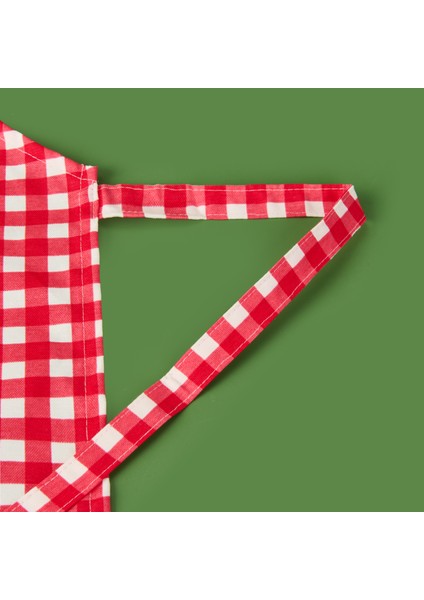 Soft Pötikareli Mutfak Önlüğü - Kırmızı / Ekru - 63X72 cm modelleri