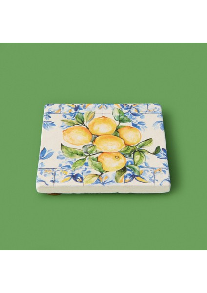 Kitchen Lime Bardak Altlığı - Renkli - 10 cm