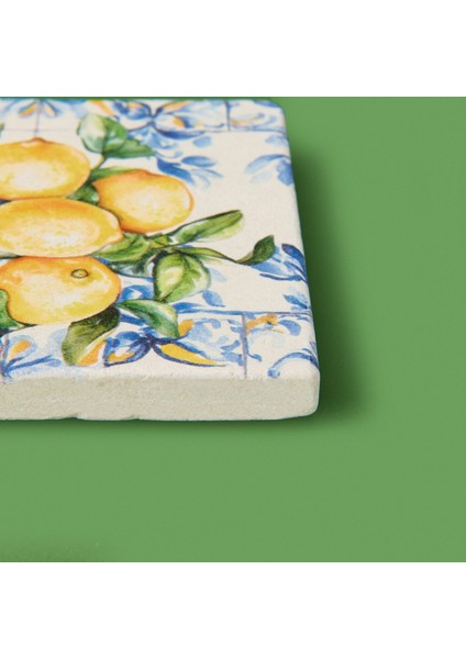 Kitchen Lime Bardak Altlığı - Renkli - 10 cm