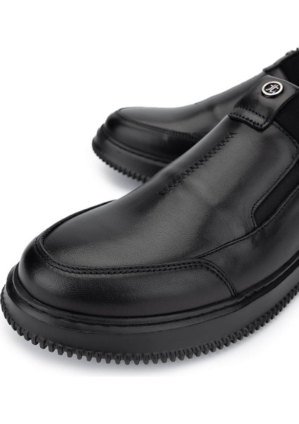 Erkek Siyah Deri Casual Ayakkabı 298 1857-F412 Erk Ayk Y25 Sıyah Dr modelleri