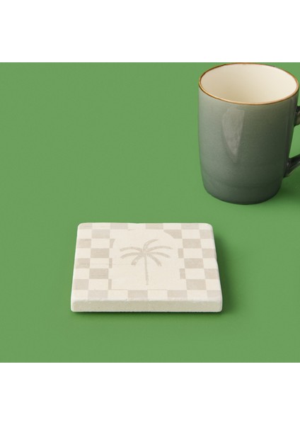 Kitchen Palm Bardak Altlığı - Renkli - 10 cm