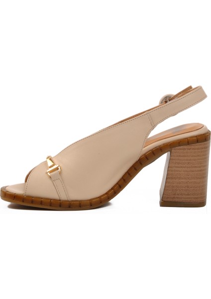 Bej Deri Kadın Sandalet 2511902Y Z fiyatları