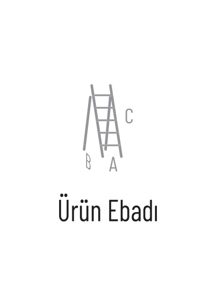 Saraylı Pratik Metal 3'lü Siyah Merdiven Hardy