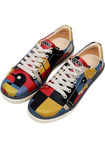 Kadın Vegan Deri Çok Renkli Sneakers - Bauhaus Birdie Tasarım