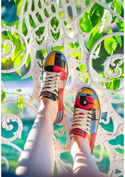 Kadın Vegan Deri Çok Renkli Sneakers - Bauhaus Birdie Tasarım fiyatları