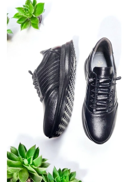 Erkek Deri Lastikli Ayarlanabilir Rahat Taban Ayakkabı fırsatları