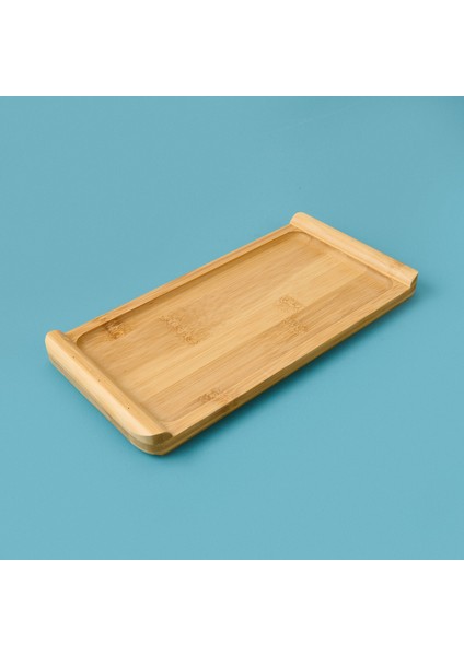 Bambu Tepsi - Açık Kahverengi - 28X14 cm