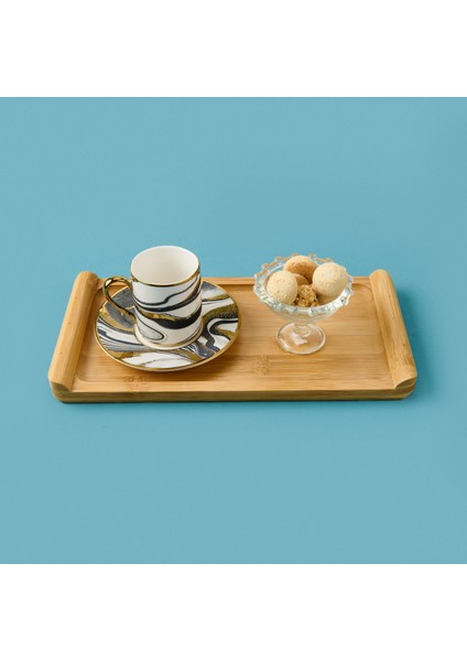 Bambu Tepsi - Açık Kahverengi - 28X14 cm