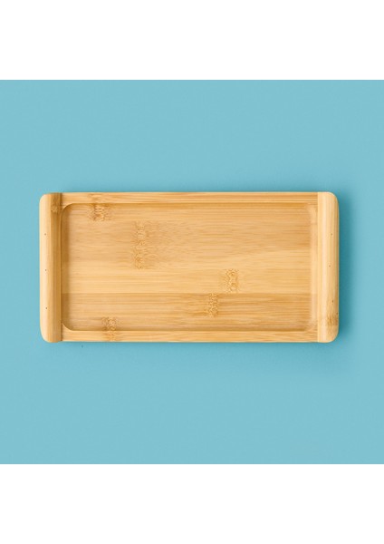 Bambu Tepsi - Açık Kahverengi - 28X14 cm