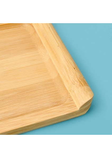 Bambu Tepsi - Açık Kahverengi - 28X14 cm