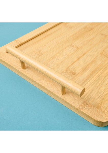 Kulplu Bambu Tepsi - Krem - 27X40 cm