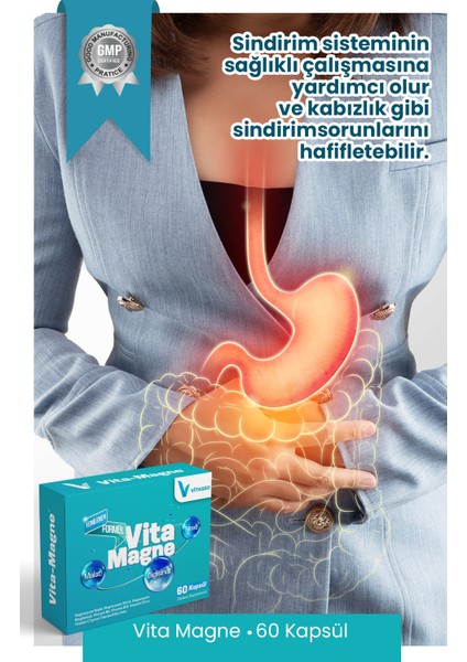 Vitamagne Yetişkinler Için Vitamin ve Magnezyum Mineral Gıda Takviyesi 2 Kutu Paket